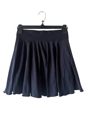 OQQ Flounce Skort Skirt Pull On Flare Black Golf Tennis Prep SZ Large
